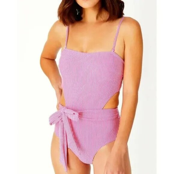Onia Rumi Stripes One Piece Swimsuit Size S NWOT Cutout Backless - Picture 1 of 9